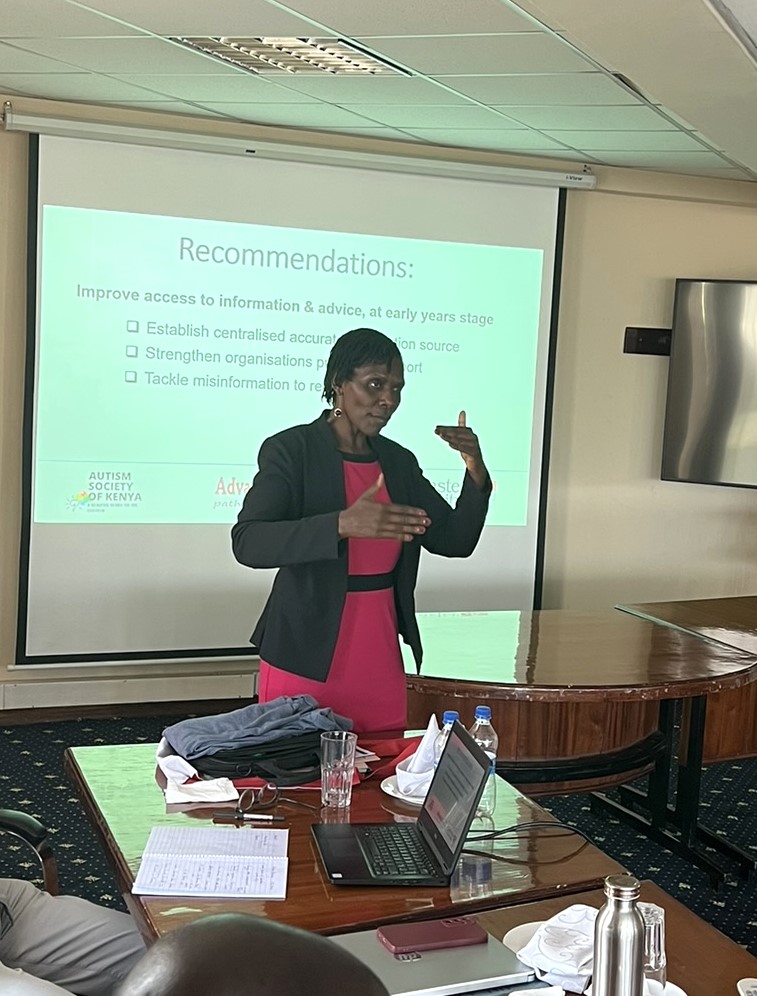 Alice Gathoni presenting